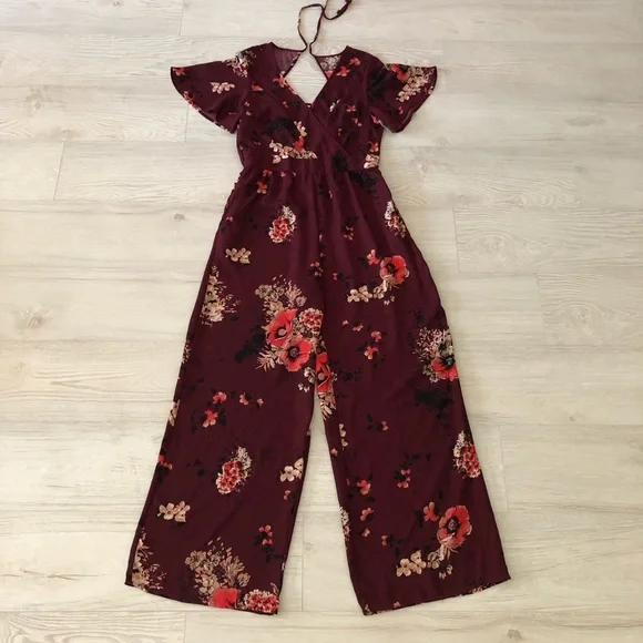 Band of Gypsies Pants Jumpsuits Band Of Gypsies Vneck Wide